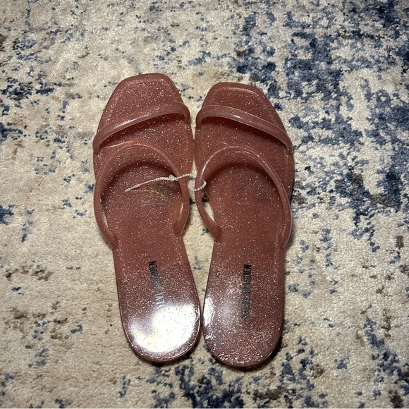 Steve Madden Vamp Pike Pink Glitter Jelly Sandals Size 7 - Picture 6 of 8